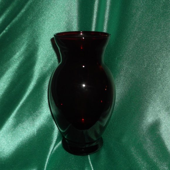 depression glass Accents Vintage Red Depression Glass Vase Poshmark